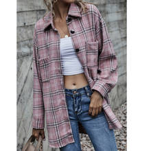 NEW Casual Plaid Shirt Women Winter Long Sleeve Button Collar Shirt Fashion Women's Shirt Spring Autumn Versatile Top 2021 2024 - buy cheap