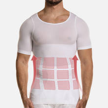 Moldeador de cuerpo para hombres, camisa de postura correctiva, cinturón adelgazante, vientre, Abdomen, quemagrasas, corsé de compresión, camiseta tonificadora corporal, novedad de 2021 2024 - compra barato