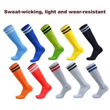 Adult & Kid football socks , Children's Team Match non-slip long knee Soccer socks , Student striped Thin sports socks Blue 2024 - buy cheap