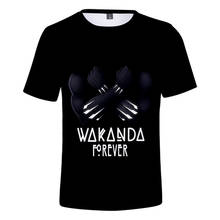 2021 Cool Chadwick Boseman 3D T shirt Boys WAKANDA FOREOVER Streetwear Tshirt Summer T-shirt Hip Hop Tops Men/women Coats 2024 - buy cheap