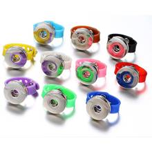 New Multi Style Adjustable Silicone Press Snap Buttons Spring Button Rings for Women Fit 18mm Buttons Ring Snaps Jewelry 2024 - buy cheap