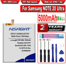 HSABAT 5000mAh EB-BN985ABY Battery for Samsung Note 20 Ultra Note20 Ultra 2024 - buy cheap