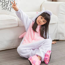 Disfraces de Halloween para niños, traje de pijama de Unicornio rosa, de franela, para fiesta, Mono 2024 - compra barato