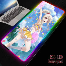 MRGBEST-alfombrilla de ratón de Anime para niña pequeña, alfombrillas de juego con Led RGB y ordinarias, con personalidad, 900x400mm 2024 - compra barato