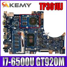 Akemy-placa base original para ordenador portátil, tarjeta madre para ASUS TP301UJ, 4GB RAM, I7-6500U, GT920M 2024 - compra barato