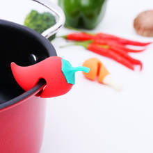 Creative Chili Shaped Overflow Prevent Pot Cover Pepper Anti-overflow Silicone Lifting Soup Spoon Holder Kitchen Gadgets 2024 - buy cheap