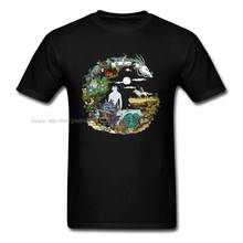 Luxury Anime T-shirt Men Tees Forever And Ever T Shirt Spirited Away Tshirt Totoro No Face Mononoke Print Clothes Japan Style 2024 - buy cheap