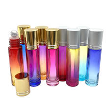6 conjunto vazio óleo essencial perfume 10ml portátil gradiente garrafas de vidro névoa recipiente viagem recarregável rolo bola frasco 2024 - compre barato