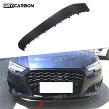 Para audi a4 s4 b9 2017 2018 carro de corrida duas camadas fibra carbono amortecedor dianteiro spoiler divisores corpo kits 2024 - compre barato