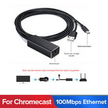Adaptador ethernet usb de 10/100 mbps, para chromecast micro usb2.0 para rj45, para tv fire/google chromecast tv stick 2024 - compre barato