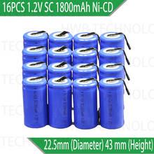 Ni-Cd аккумуляторные батарейки 16 шт./лот, 1,2 в, 1800 мАч 2024 - купить недорого