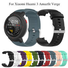 Pulseira de relógio de silicone, pulseira de relógio ajustável de substituição para xiaomi huami 3 amazfit verge 3 2024 - compre barato