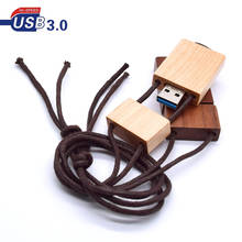Usb de madera de nogal + cable USB 3,0 memoria Usb 4GB 8GB 16GB 32GB 64GB para fotografía de Boda (logotipo personalizado gratis de 10 uds) 2024 - compra barato