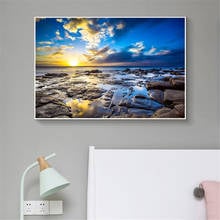 Póster de naturaleza, cascada, mar, paisaje natural, imágenes de pared para decoración de sala de estar, impresión en lienzo, decoración del hogar 2024 - compra barato