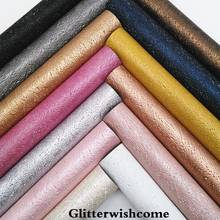 Ткань Glitterwishcome 21x29 см, Размер A4, винил для бантов, блестящая кожа, ткань из искусственной кожи для бантов, GM112A 2024 - купить недорого