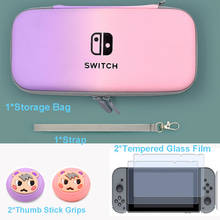Ns Switch Hard Shell Protective Bag Travel Carry Case Thumb Stick Grips Tempered Glass Film For Nintendo Switch Game Console 2024 - buy cheap