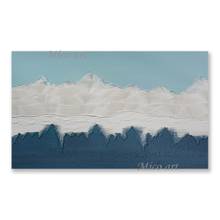 New Arrival Abstract Blue And White Design Oil Painting Unframed Wall Decorative Item Canvas Art Home Entrance Decor Artwork 2024 - buy cheap