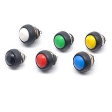 Mini interruptor de 2 pines de 12mm, 1A, impermeable, pbs33b, 12v, botón pulsador momentáneo, reinicio, pbs-33b sin bloqueo, 1 ud. 2024 - compra barato