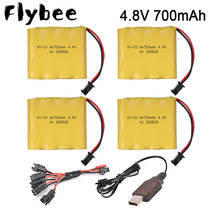 Batería ni-cd de 4,8 v y 700mAh, Cable cargador para juguetes teledirigidos, modelos de coches, tanques, Robots, barcos, pistolas, paquete de batería recargable AA de 4,8 v 2024 - compra barato