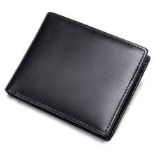 100% Genuine Leather Wallet Men Portomonee PORTFOLIO Card Holder Small Male Money Bag Mini Coin Purse Driver's License Wallet 2024 - buy cheap