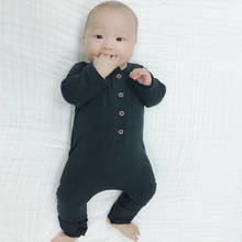 COSPOT-Pelele para bebé, mono liso negro y gris, pijama para niño, ropa para niño, novedad de 2021, E38 2024 - compra barato