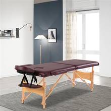 84‘’ Beauty Massage Table Bed 2 Sections Folding Portable Beech Leg 186x60x60CM Height Adjustable Versatile Pink/White Salon 2024 - buy cheap