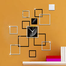 Acrylic Wall Clocks Modern Quartz Watch Design Sliver & Black Clocks DIY Mirror Clock Living Room TV Background Decorative Clock 2024 - buy cheap