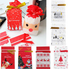 Merry Christmas Gift Bags Santa Claus Elk Xmas Tree Candy Bags Christmas Decorations for Home Navidad 2021 New Year Party Bags 2024 - buy cheap