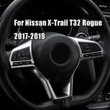 Abs de alta qualidade acessórios de estilo do carro, volante lantejoulas decorativas para nissan x-trail t32 rogue 2017-2019 2024 - compre barato