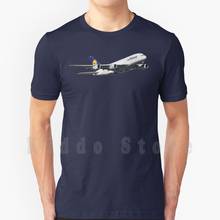 Мужская хлопковая футболка A380 Lufthansa, размер S - 6Xl 2024 - купить недорого