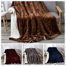 Thicken Throw Blanket Plush Blanket Reversible Solid Color Housewarming Christmas Gift Super Soft Hotel Warm Bed Sheet Faux Fur 2024 - buy cheap