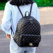 2020 Trend Fashion PU Leather Women's Backpack Shoulder Bag Female Black Leather Travel Backpacks Teenager Student School Bags 2024 - buy cheap