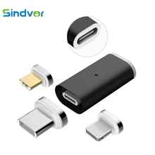 Adaptador magnético USB tipo C para iPhone, Xiaomi, Samsung y LG, conector convertidor USB C hembra a USB C 2024 - compra barato