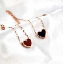 Heart Pendant Necklace Wholesale Clavicle Chain For Women Trendy Wedding Birthday Gift 2022 New Cute Jewelry Luxury necklaces 2024 - buy cheap