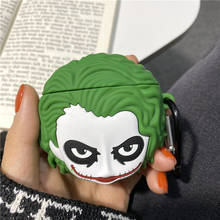 Luxury 3D Movie clown Joker avatar simulation silicone case for Apple AirPods pro 1 2 3 Bluetooth Accessories cover coque fundas 2024 - buy cheap