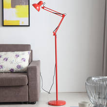 Luminária de chão moderna, simples, de led, com braço minimalista, suporte vertical, luminária para sala de estar, quarto, escritório, dobrável 2024 - compre barato