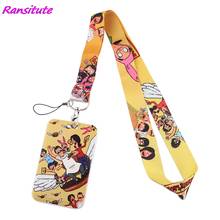 Ransitute R1646 Cartoon Fashion Lanyards ID Badge Holder Bus Pass Case Cover Slip Bank Credit Card Holder Strap Cardholder 2024 - buy cheap