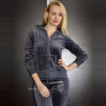 Spring/Fall  2022 Women's Brand Velvet Fabric Tracksuits Velour Female  Hoodies Tops and Pants Size S - XL 2024 - buy cheap