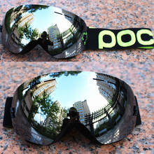 Marca óculos de esqui camadas duplas uv400 anti-nevoeiro grande máscara de esqui óculos de esqui dos homens mulheres neve snowboard lente polarizada 2024 - compre barato