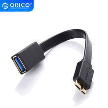 Удлинительный кабель ORICO для Samsung S5 Note3, USB кабель для передачи данных, 15 см, USB3.0, папа-Micro USB, USB3.0 2024 - купить недорого