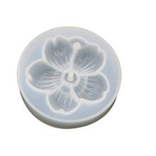 DIY Crystal Epoxy Cherry Blossoms Mold Handmade Mirror Pendant with Hole Silicone Mould 2024 - buy cheap