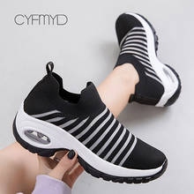 Platform Sneakers women Breathable Air Running shoes Striped Female tennis 2020 Cozy Ladies casual shoes for Chunky Sport 2024 - buy cheap