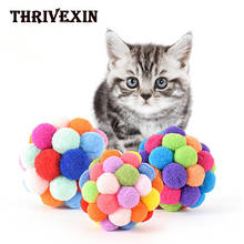 Мяч для кошек, игрушка, забавная Когтеточка, мячики игрушки для кошек интерактивных мячей, цветные колокольчики, кошачья мята, интерактивные игрушки, товары для домашних животных 2024 - купить недорого