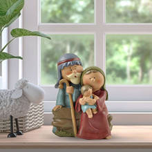 Christ Nativity Of Jesus Ornament Gifts Nativity Scene Crafts Resin Christmas Manger Decoration Catholic Miniatures Figurines 2024 - buy cheap