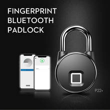 Fingerprint Lock IP66 Waterproof Anti-Theft Security Padlock Door Luggage Lock FLP22+ bluetooth Rechargeable Smart Lock Keyless 2024 - buy cheap