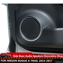 For Nissan Rogue x-trail 2014 2015 2016 2017 ABS Side Door Audio Speakers Cover Trim Decorative Ring MATTE STYLE 2024 - buy cheap