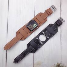 SE7 6 5 4 3 2 1 Genuine For Apple Watch band Leather Loop 42/38mm 40/44mm link bracelet For iWatch strap with Connector 41/45mm 2024 - buy cheap