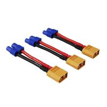 RISE-3pcs XT60 XT-60 Male to EC3 Female Connector Adapter Wire for RC Lipo Battery 14awg 1.96inch Cable (pack of 3) 2024 - buy cheap