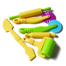 Molde de plastilina para niños, Kit de herramientas de plástico para masa de limo, cortadores, juguetes para regalo, 6 unids/lote 2024 - compra barato