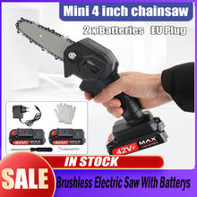 Mini Electric Saw  Electric Mini Chain Saws Pruning ChainSaw Cordless Garden Tree Logging Trimming Saw Rechargeable EU Plug 2024 - buy cheap